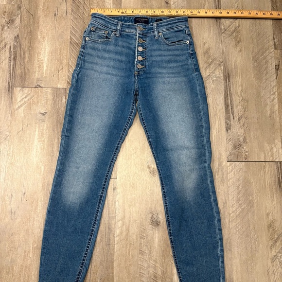 Lucky Brand High Rise Skinny Ankle Jean Size 6/28 Button Fly - Picture 6 of 7